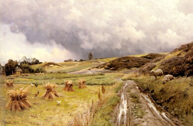 Monsted_Peder_A_Pastoral_Landscape_After_A_Storm