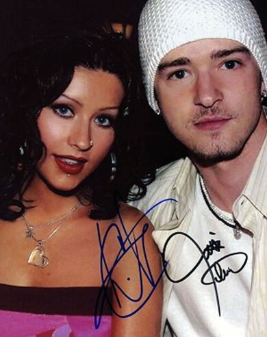 JUSTIN-TIMBERLAKE-and-CHRISTINA-AGUILERA-Autograph