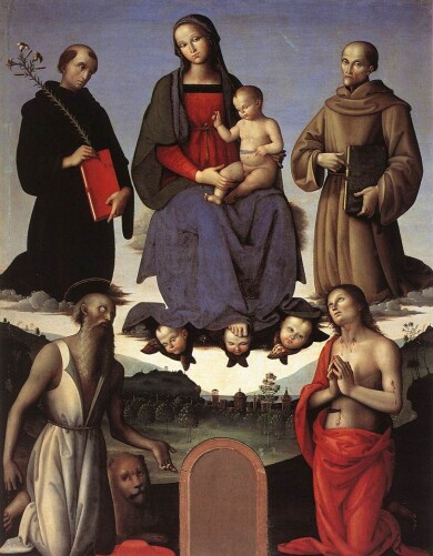 Perugino_Pietro_Madonna_and_Child_with_Four_Saints_Tezi_Alt
