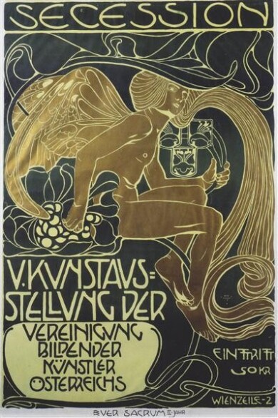 art_nouveau_poster-of-five-art-exhibition-of-the-association-of-austrian-artists-of-secession