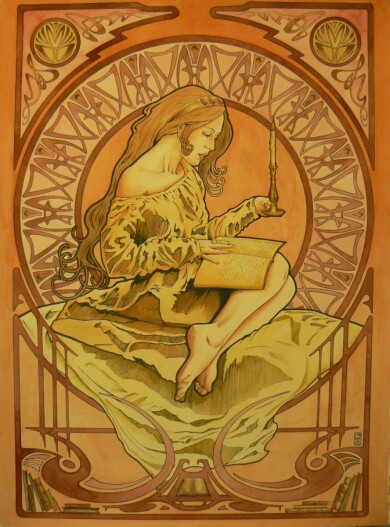 art_nouveau_girl_4__titled__the_candelight_reader_by_el_barbudo96-d4yzgwj