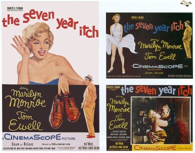 seven-year-itch-poster-and-2lobbycards-1955-movie-poster
