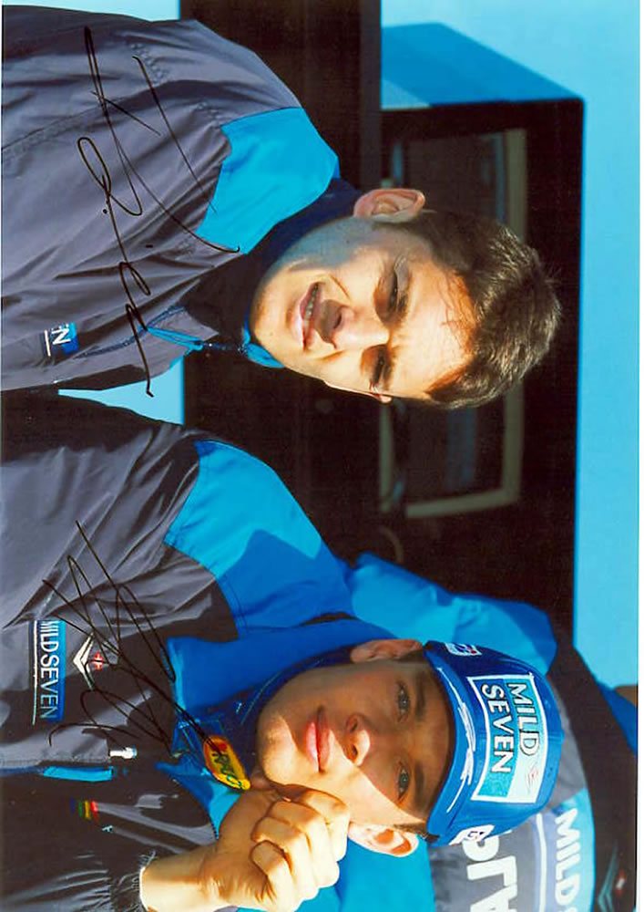 Alexander-Wurz-and-Giancarlo-Fisichella-Benetton-team-driver-Autograph