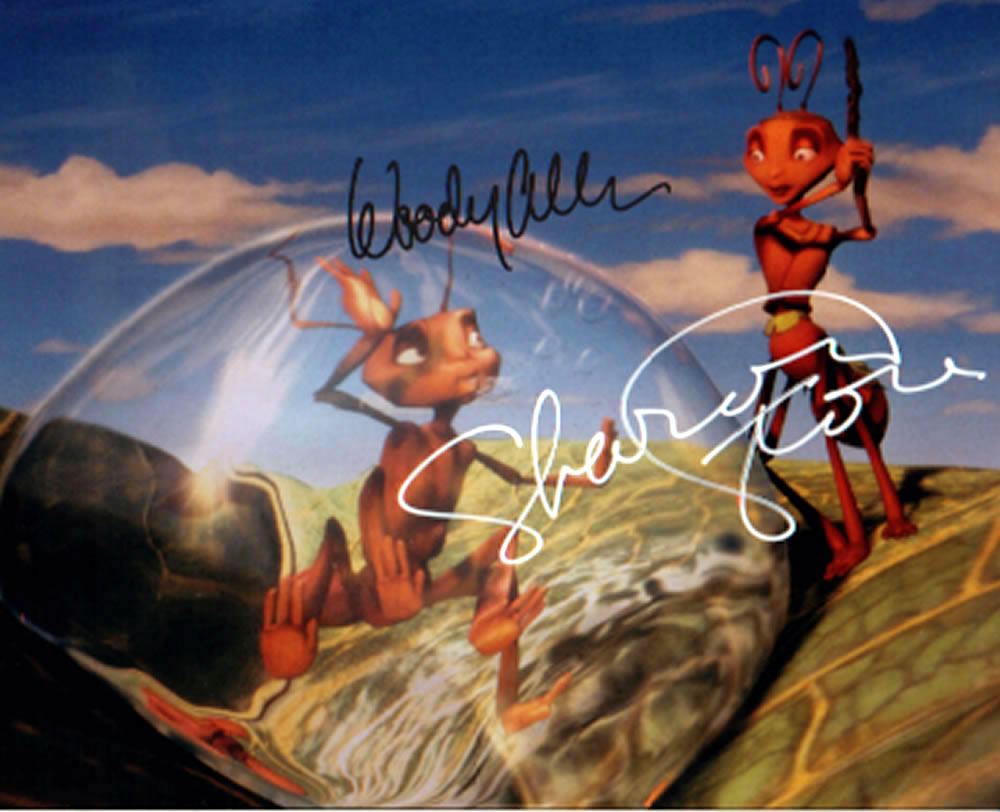 SHARON-STONE-AND-WOODY-ALLEN-ANTZ-Autograph