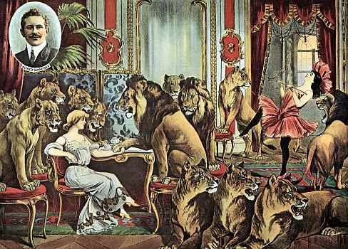 Vintage_Circus_Posters_Alfred_Schneider_Lions_In_Parlour