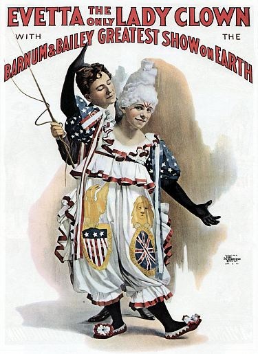 Vintage_Circus_Posters_Barnum__Bailey_-_Evetta_The_Only_Lady_Clown