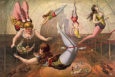 Vintage_Circus_Posters_Female_acrobats_on_trapezes_at_circus