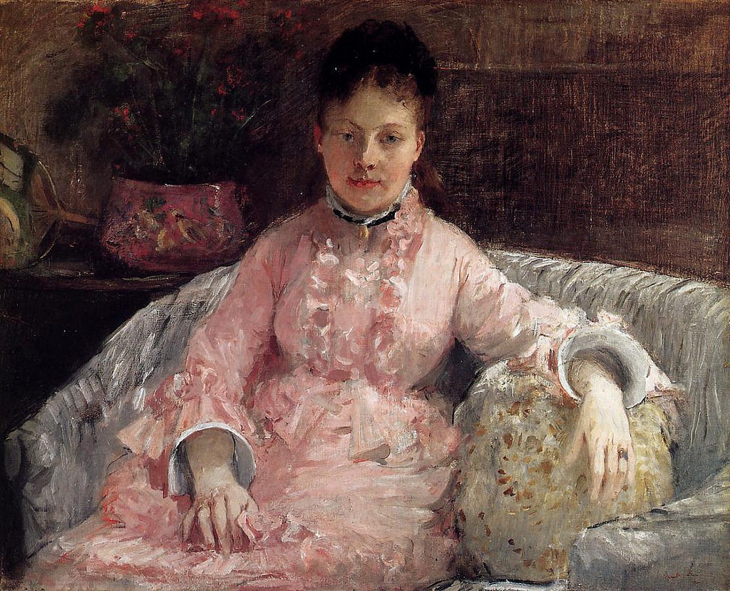 The-Pink-Dress-by-Berthe-Morisot-c.1870