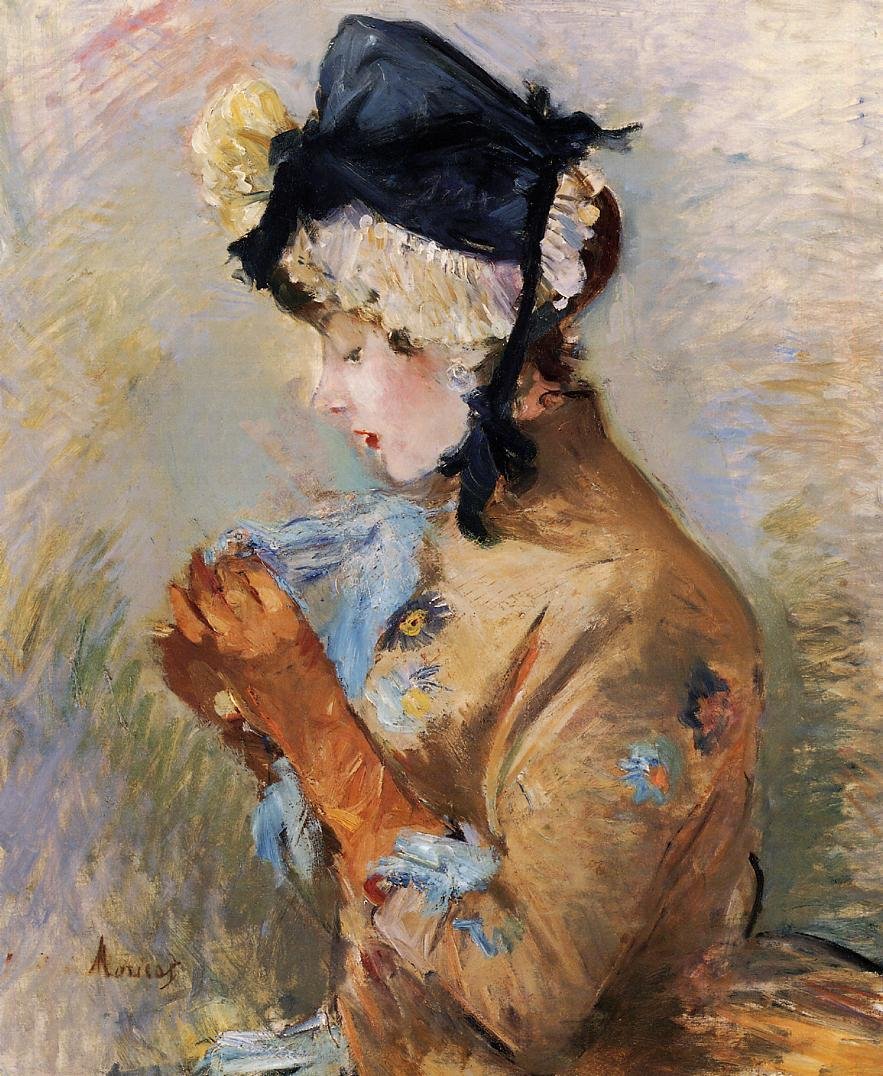 Woman-Wearing-Gloves-ny-Berthe-Morisot-1885
