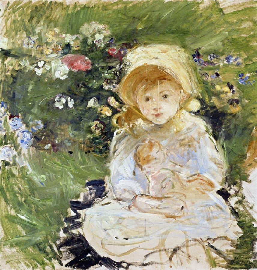 Young-Girl-with-Doll-by-Berthe-Morisot-1883