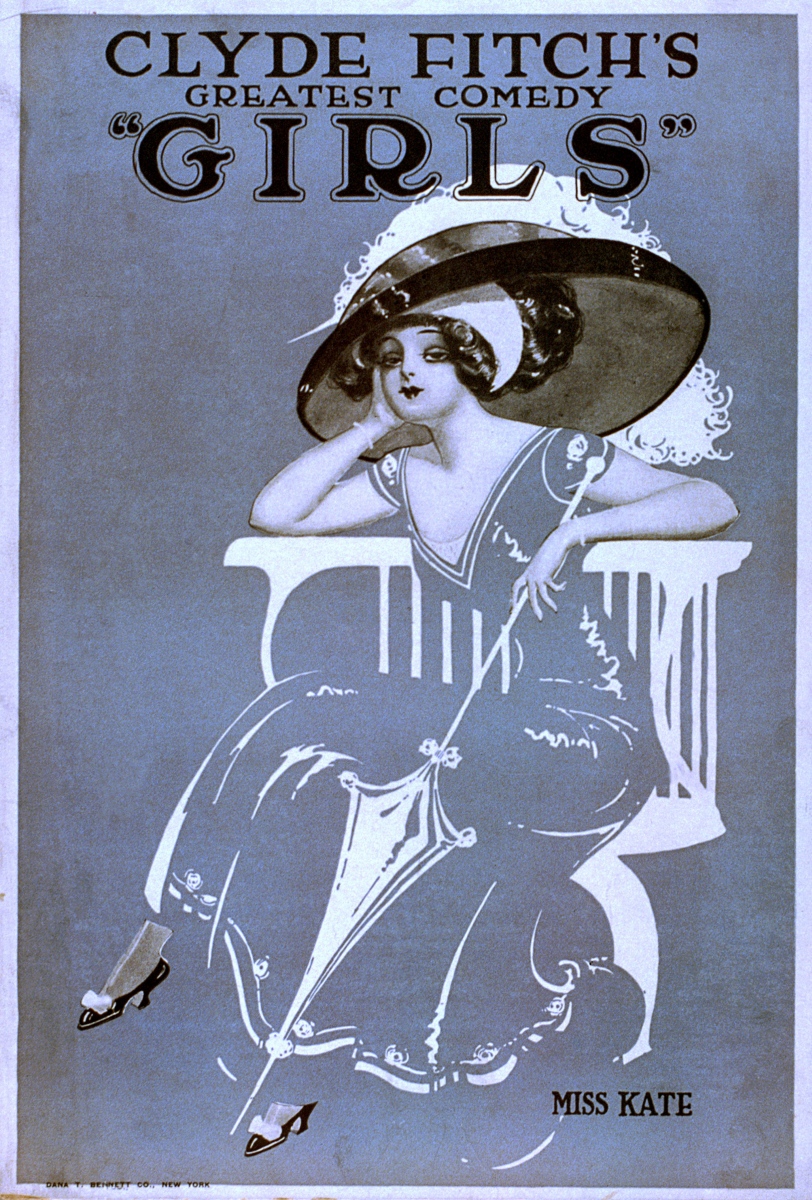 Girls-Broadway-Show-by-Clyde-Fitch-Vintage-Poster-19061