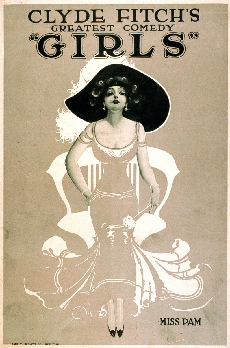 Girls-Broadway-Show-by-Clyde-Fitch-Vintage-Poster-3-1906