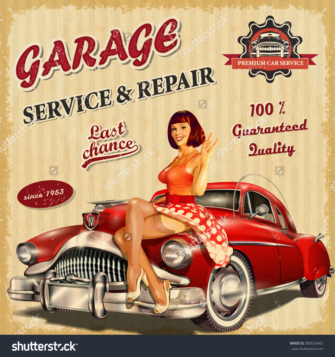 stock-vector-vintage-garage-retro-poster-300550667