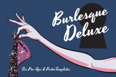Striptease - Customisable Burlesque Poster with Pin-up Character Illustration