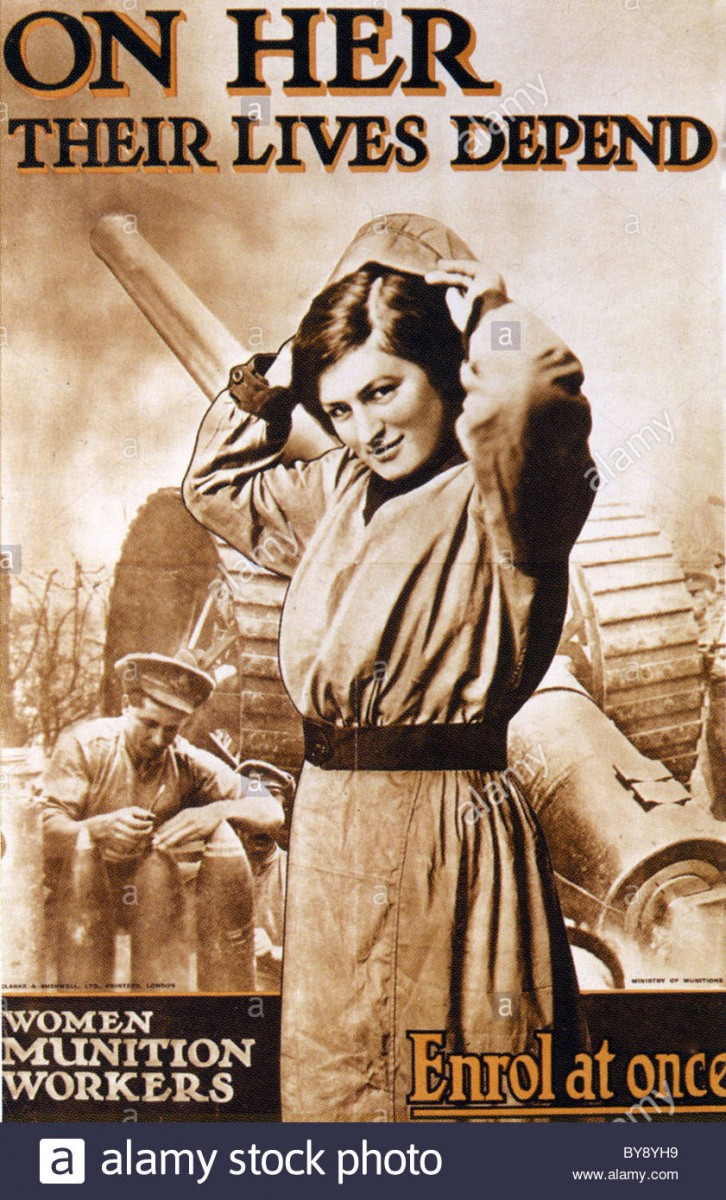 on-her-their-lives-dependbritish-first-world-war-recruitment-poster-BY8YH9-war-poster